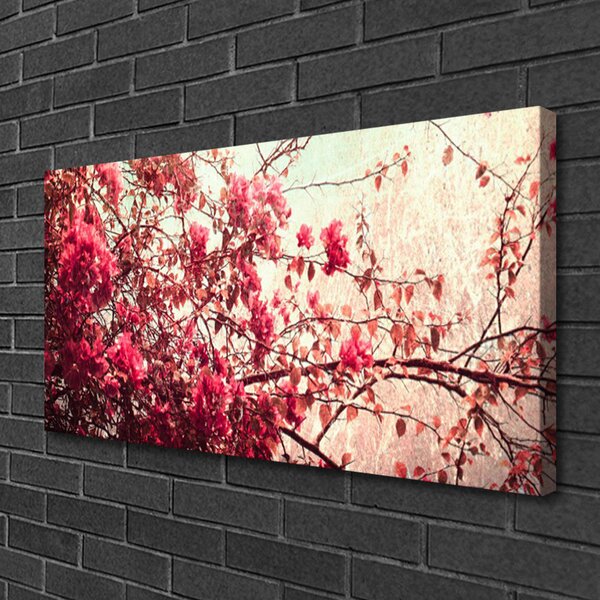 Quadro su tela Rami, foglie, natura 100x50 cm