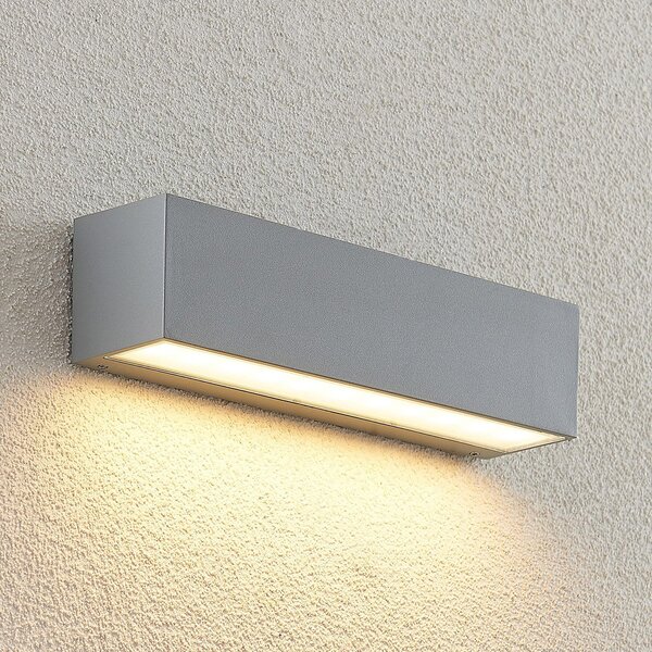 Lampade da esterno Lucande, Lengo, Metallizzato, Balcone, Alluminio, Moderno