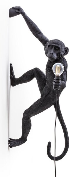 Lampade da esterno SELETTI, Monkey Lamp, Nero, Plastica, Design