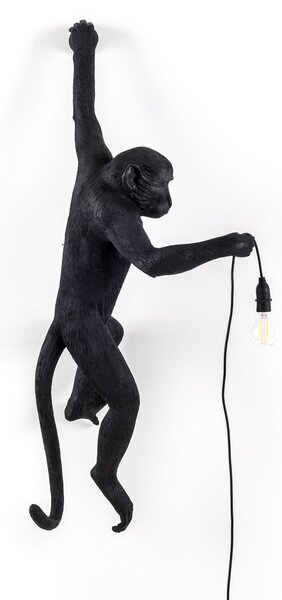 Lampade da esterno SELETTI, Monkey Lamp, Nero, Plastica, Design