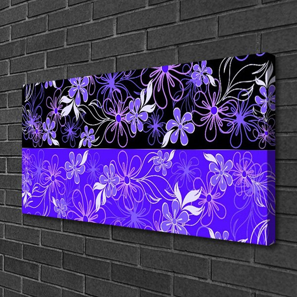 Quadro su tela Modelli astratti Fiori Art 100x50 cm