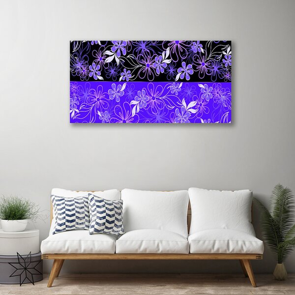 Quadro su tela Modelli astratti Fiori Art 100x50 cm