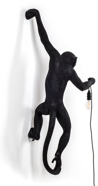 Lampade da esterno SELETTI, Monkey Lamp, Nero, Plastica, Design