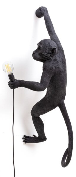 Lampade da esterno SELETTI, Monkey Lamp, Nero, Plastica, Design