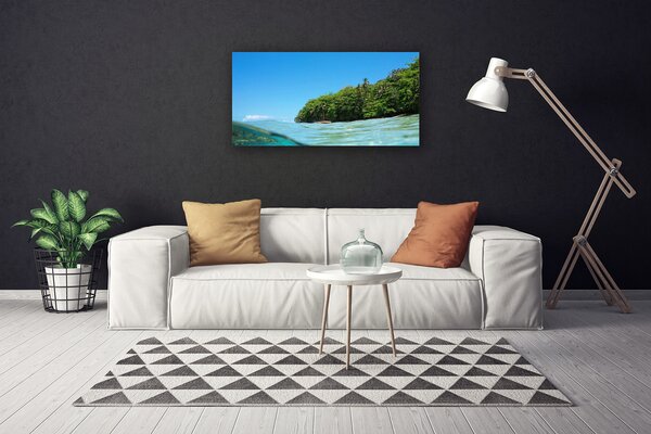 Quadro su tela Paesaggio dell'albero del mare 100x50 cm