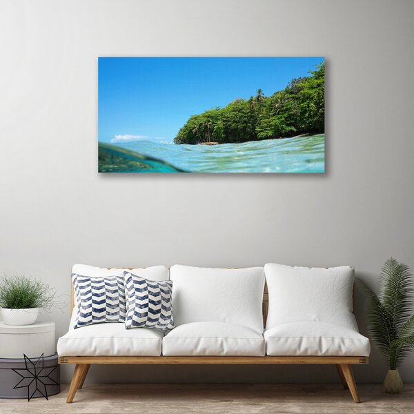 Quadro su tela Paesaggio dell'albero del mare 100x50 cm