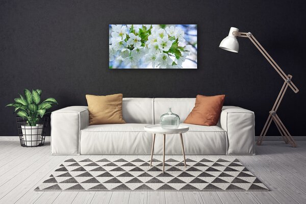 Quadro su tela Fiori, albero, foglie, natura 100x50 cm