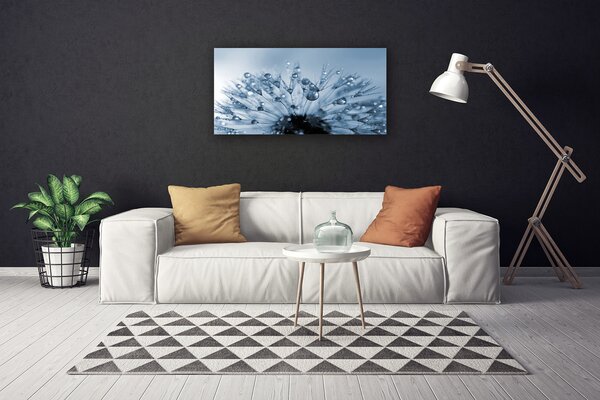 Quadro su tela Gocce di fiori di tarassaco 100x50 cm