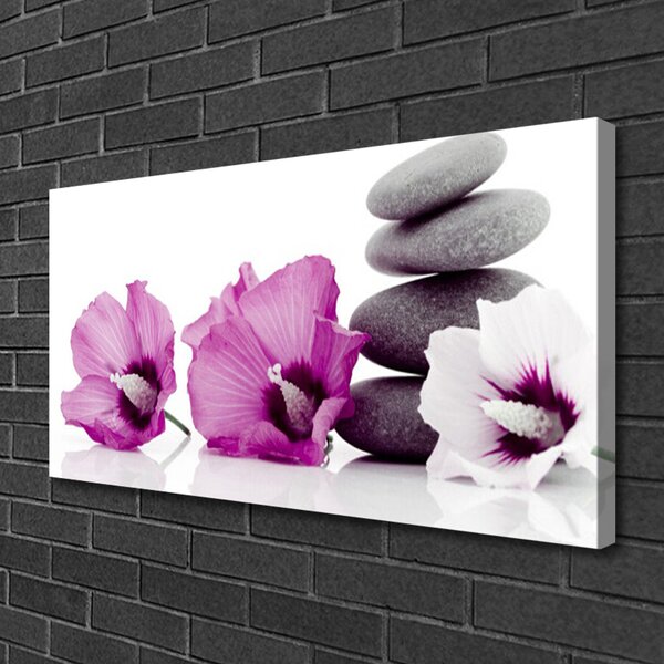 Quadro su tela Fiori di aromaterapia 100x50 cm