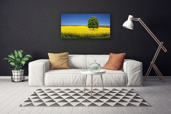 Quadro su tela Prato, albero, natura, campo 100x50 cm