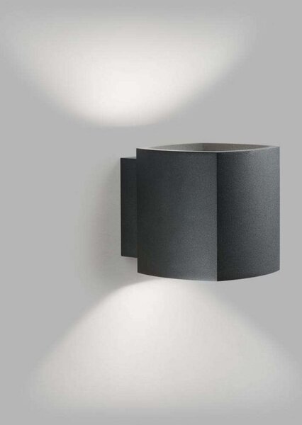 Applique da parete LIGHT-POINT, dimmerabile, Nero, Terrazza, Alluminio