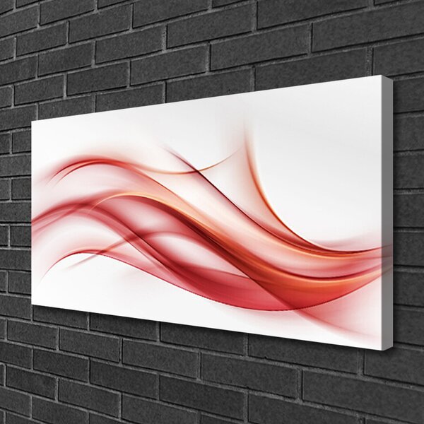 Quadro su tela Grafica di astrazione rossa 100x50 cm