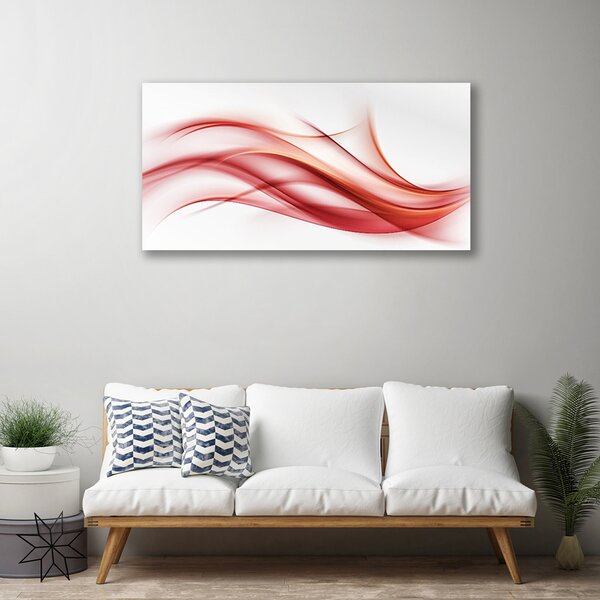 Quadro su tela Grafica di astrazione rossa 100x50 cm