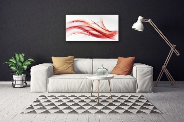 Quadro su tela Grafica di astrazione rossa 100x50 cm