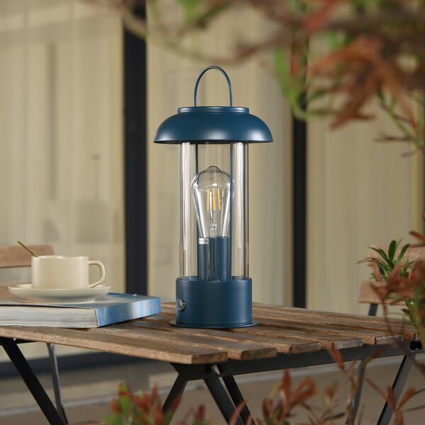 Lampade da esterno Lindby, Yvette, dimmerabile, Blu, Terrazza, Metallo, Moderno