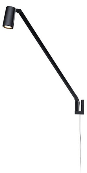 Applique da parete Nemo Lighting, dimmerabile, Nero, Soggiorno, Alluminio