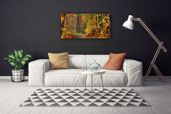 Quadro su tela Natura Foresta d'autunno 100x50 cm