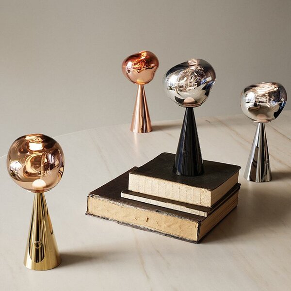 Lampade da esterno Tom Dixon, Melt, dimmerabile, Dorato / Ottone, Terrazza, Plastica, Design