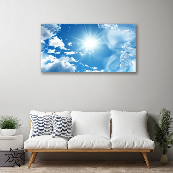 Quadro su tela Sole. Nuvole. Cielo 100x50 cm