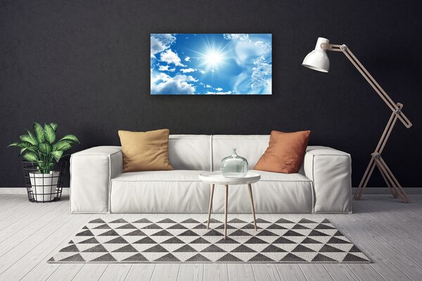 Quadro su tela Sole. Nuvole. Cielo 100x50 cm