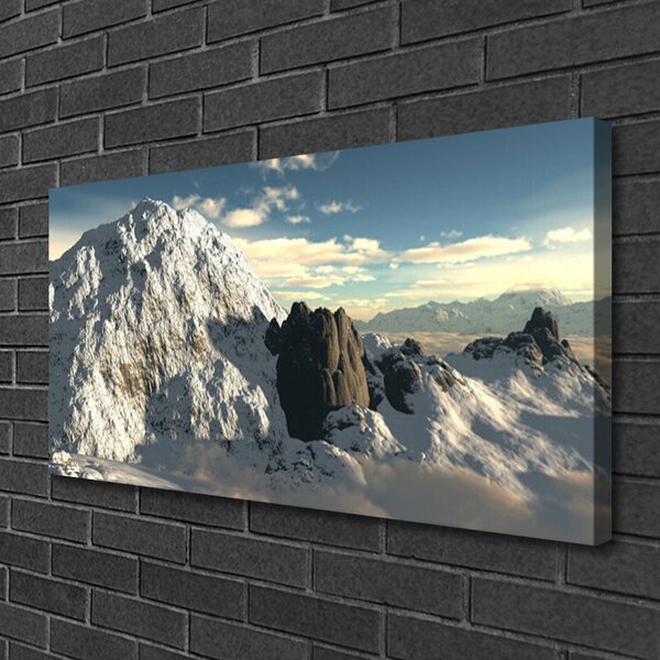 Quadro su tela Paesaggio di montagne 100x50 cm