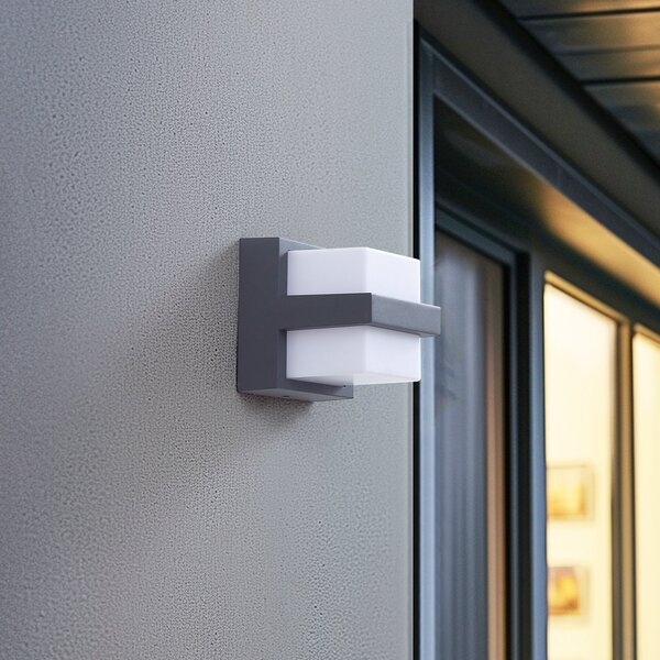 Lampade da esterno Lindby, Fyra, dimmerabile, Grigio, Balcone, Alluminio, Moderno