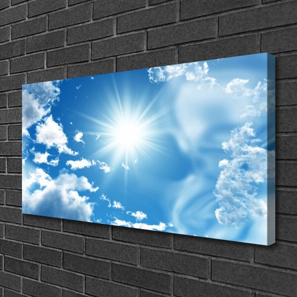 Quadro su tela Sole. Nuvole. Cielo 100x50 cm