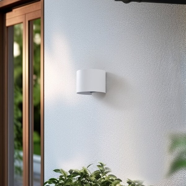 Lampade da esterno Lindby, Dara, dimmerabile, Bianco, Balcone, Alluminio, Moderno