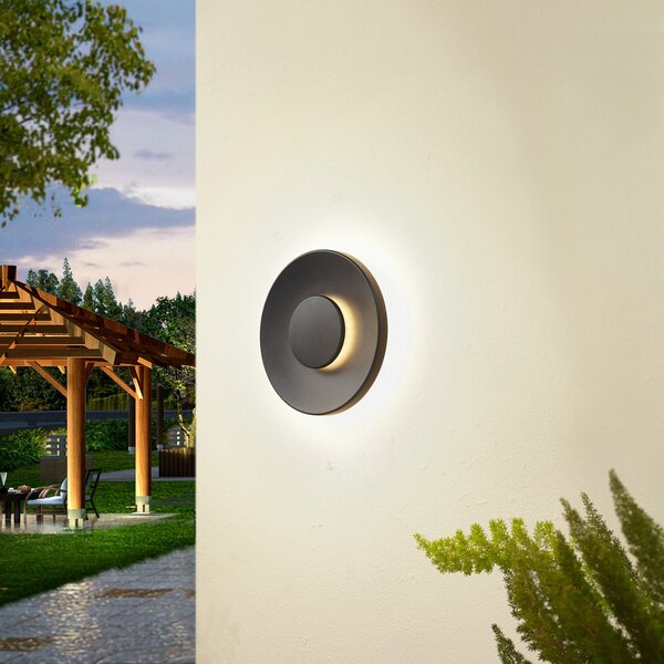 Lampade da esterno Lucande, Kayana, Nero, Terrazza, Alluminio, Moderno
