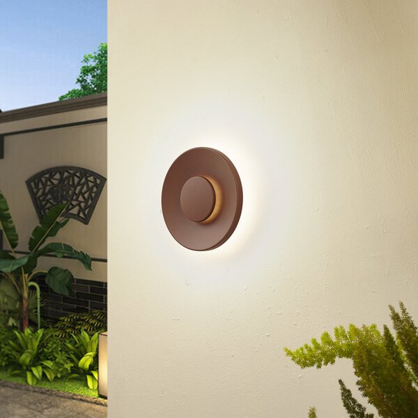 Lampade da esterno Lucande, Kayana, Marrone / Ruggine, Terrazza, Alluminio, Moderno