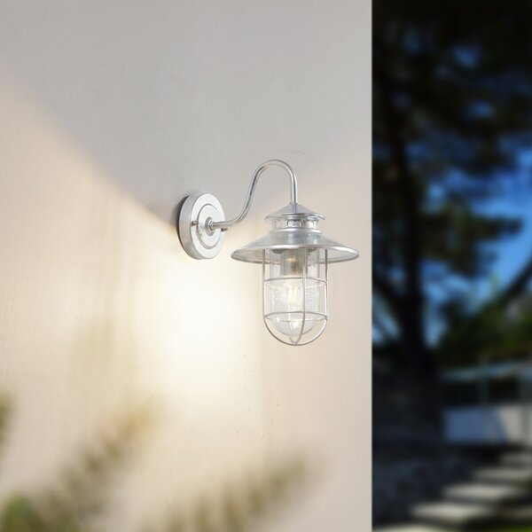 Lampade da esterno Lindby, Naleta, dimmerabile, Metallizzato, Terrazza, Metallo, Industriale