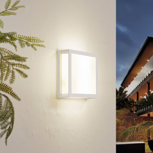 Lampade da esterno Lindby, Sivana, dimmerabile, Bianco, Terrazza, Plastica, Moderno