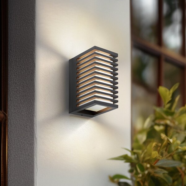 Lampade da esterno Lucande, Ariza, Nero, Terrazza, Alluminio, Moderno