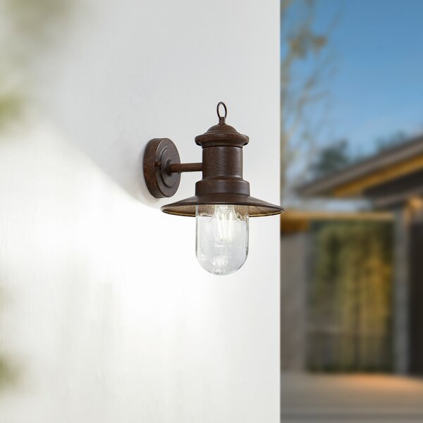 Lampade da esterno Lindby, Eloretta, dimmerabile, Marrone / Ruggine, Terrazza, Metallo, Campagna / rustico