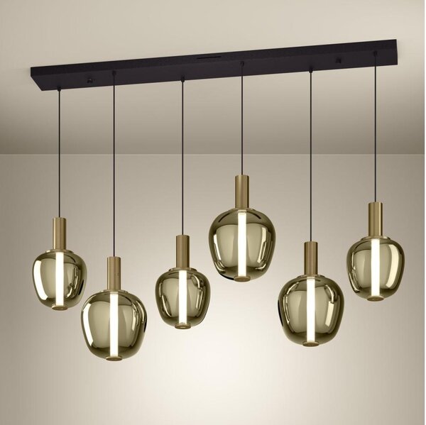 Eglo 390466 - Lampadario LED dimmerabile FRUITERA 3xLED/5W/230V+3xLED/6,5W+ 6xLED/1,6W dorato