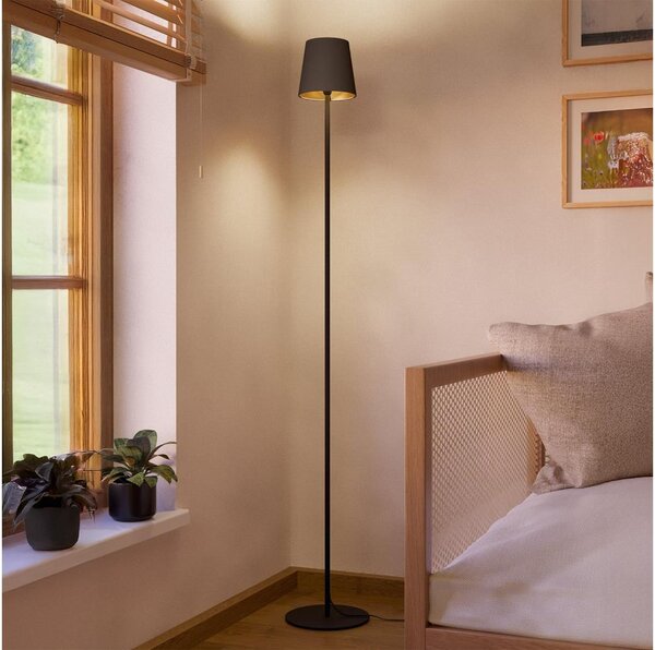 Eglo 901111 - Lampada da terra FIORANA 1xE14/7,5W/230V nera/marrone