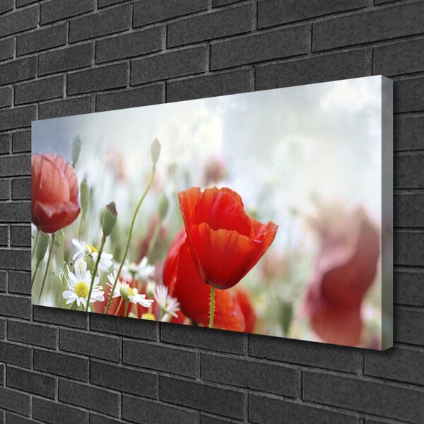 Quadro su tela Fiori, petali, piante 100x50 cm