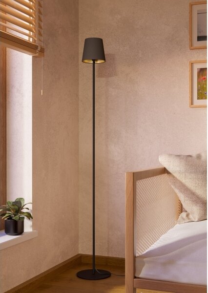 Eglo 901111 - Lampada da terra FIORANA 1xE14/7,5W/230V nera/marrone