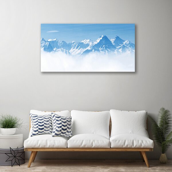 Quadro su tela Paesaggio di montagne di nebbia 100x50 cm