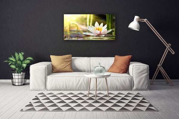 Quadro su tela Fiore di ninfea 100x50 cm