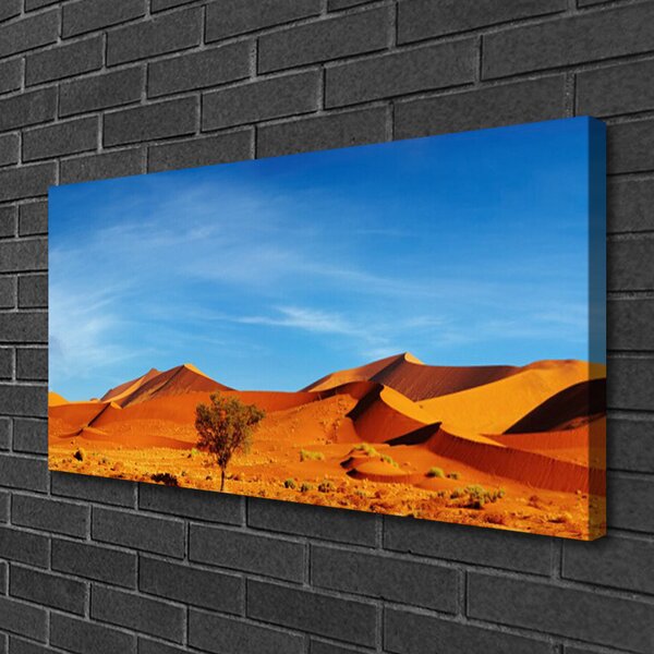Quadro su tela Paesaggio di sabbia del deserto 100x50 cm