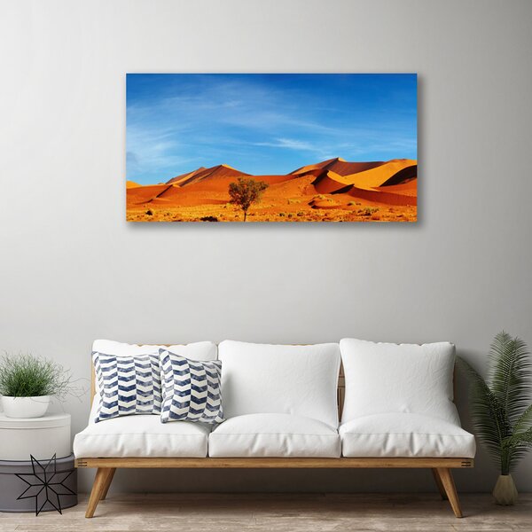 Quadro su tela Paesaggio di sabbia del deserto 100x50 cm