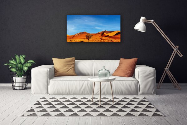 Quadro su tela Paesaggio di sabbia del deserto 100x50 cm