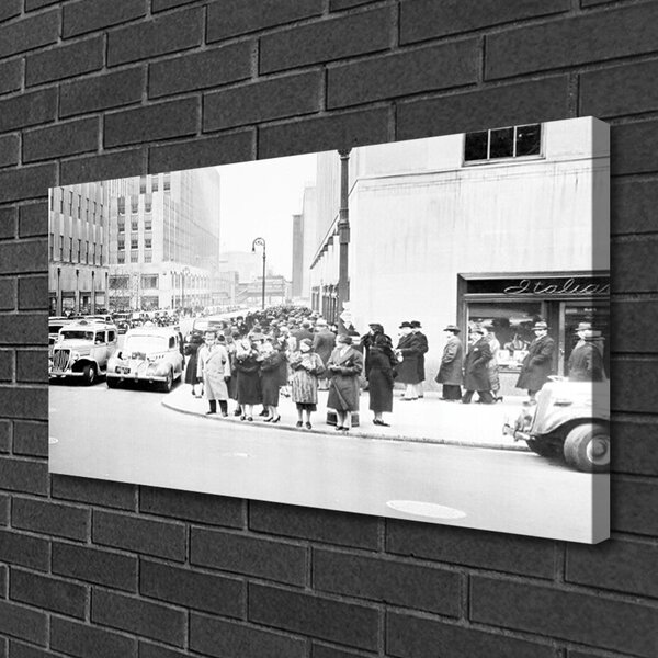 Quadro su tela Città di storia retrò 100x50 cm