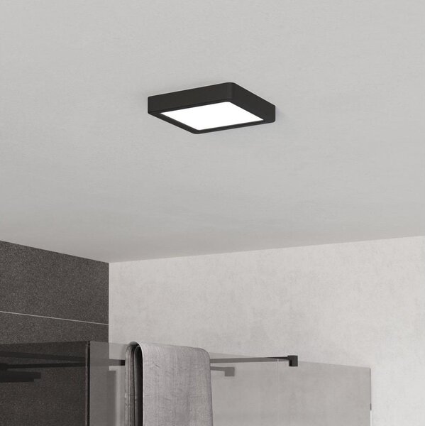 Eglo 901328 - Plafoniera per bagno FUEVA LED/7W/230V 15x15 cm IP44 nera