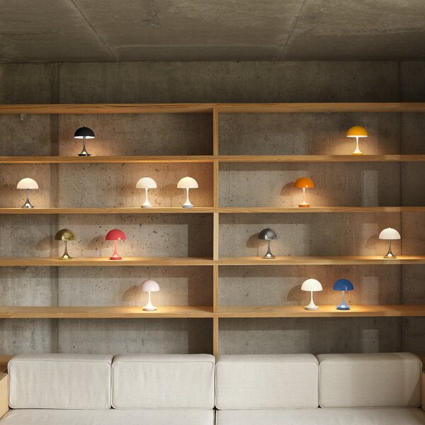 Lampade da esterno Louis Poulsen, Panthella Portable, dimmerabile, Arancione, Balcone, Plastica, Design