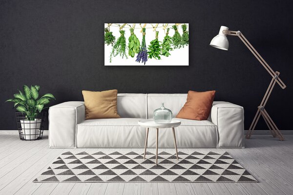 Quadro su tela Petali di fiori di erbe 100x50 cm