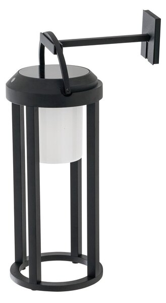 Lampade da esterno Lucande, Tilena, dimmerabile, Nero, Balcone, Alluminio, Moderno