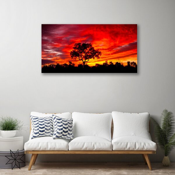 Quadro su tela Foresta del paesaggio della natura 100x50 cm