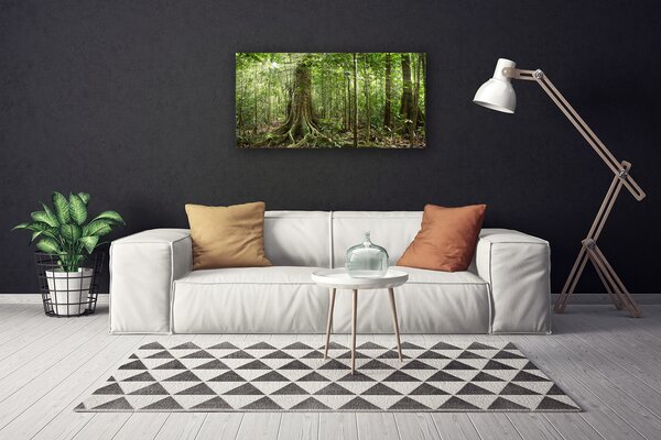 Quadro su tela Natura della foresta Alberi della giungla 100x50 cm